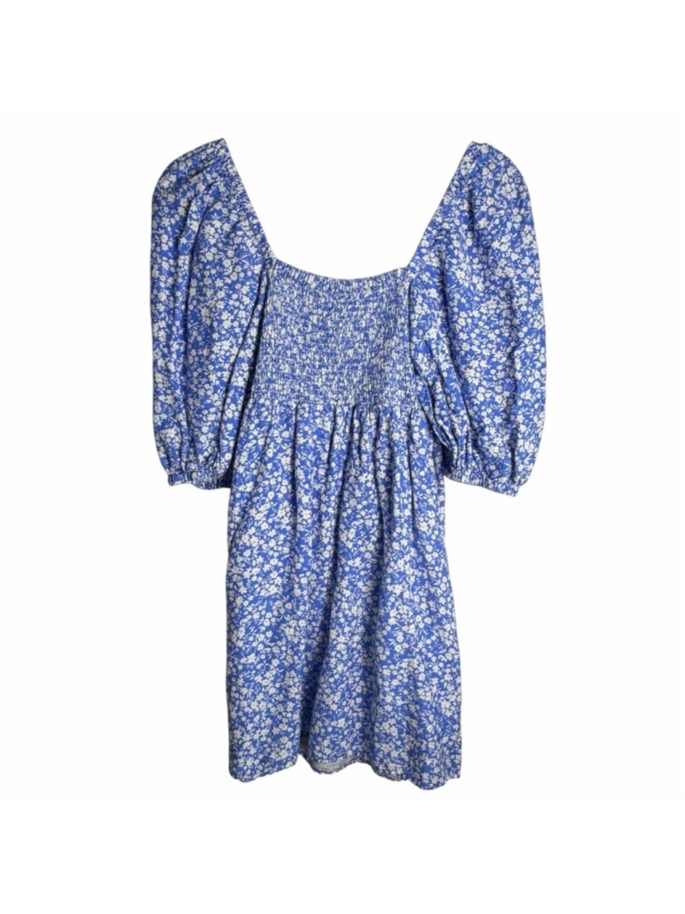 Tuckernuck Babydoll Dress Linen Blend Smocking Floral Coquette Size Small $168 - Picture 6 of 8